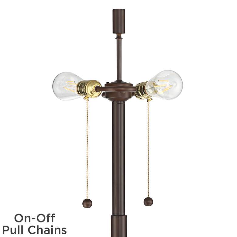 Image 7 Morrow Bronze Tray Table Floor Lamp with USB Port and Outlet more views