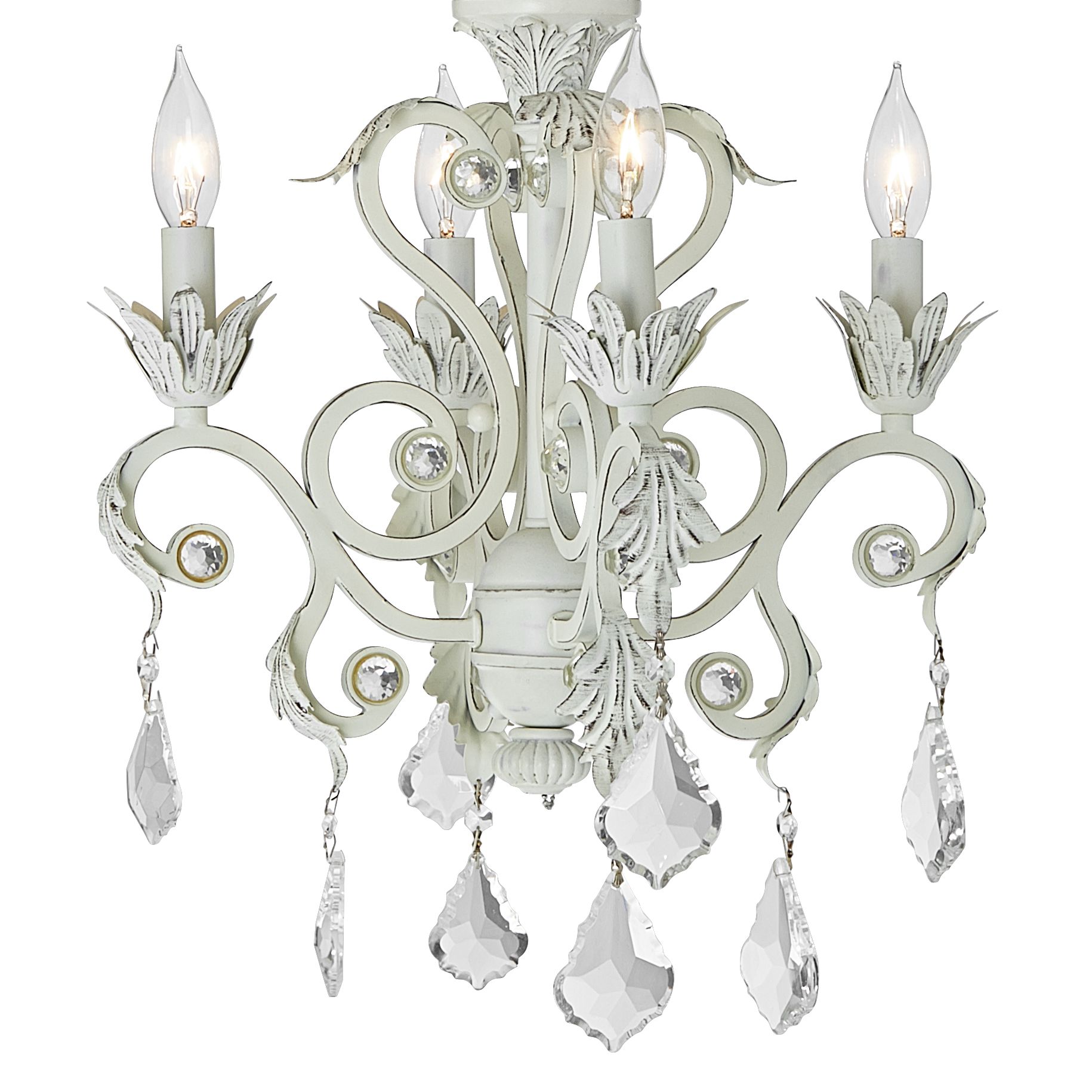 52 Casa Deville Rubbed White Chandelier Ceiling Fan 64r09