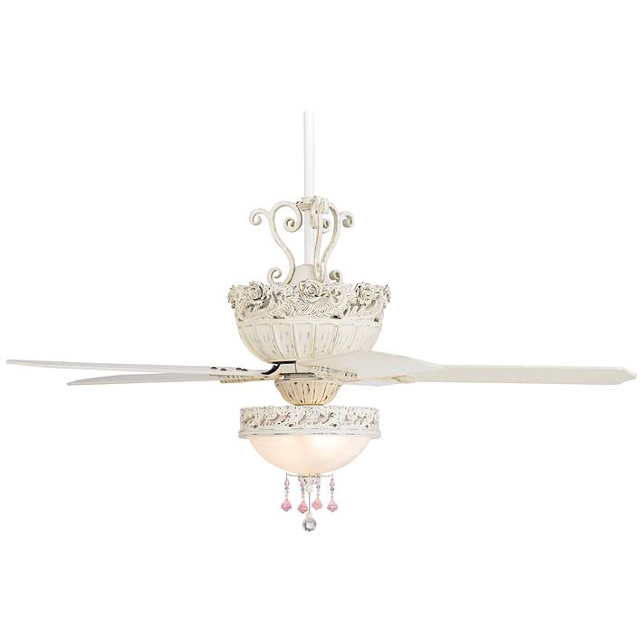 52 Casa Chic Ceiling Fan With Pretty And Pink Light Kit