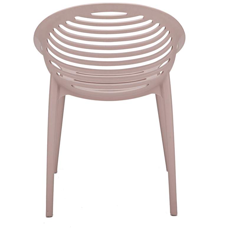 Lima Blush Pink Polypropylene Stacking Arm Chairs Set Of 4
