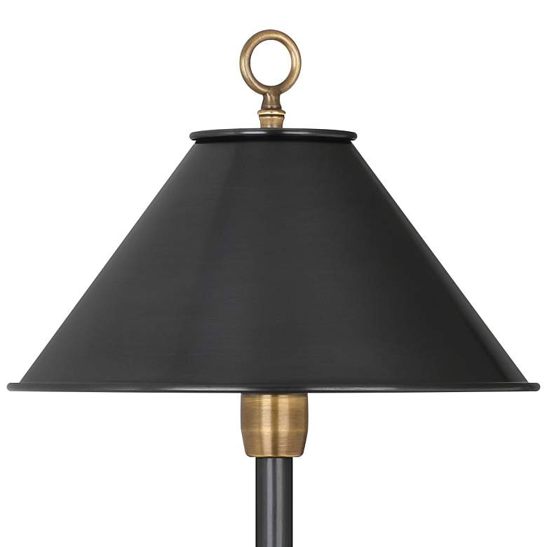 Image 2 Aaron Patina Bronze and Brass Plug-In Single Arm Wall Lamp more views