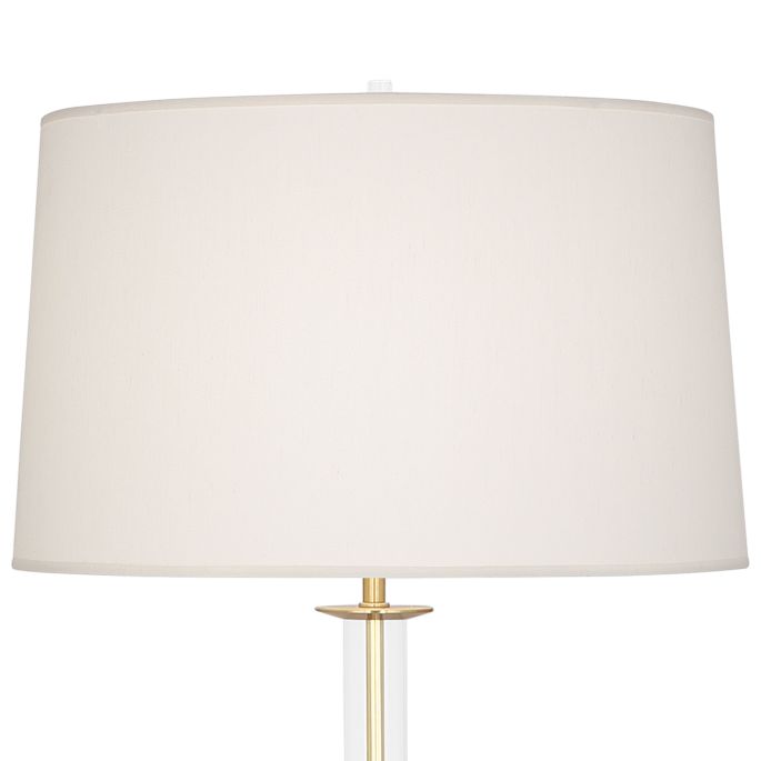 Atticus Modern Brass with Swirled Bubble Glass Floor Lamp ...