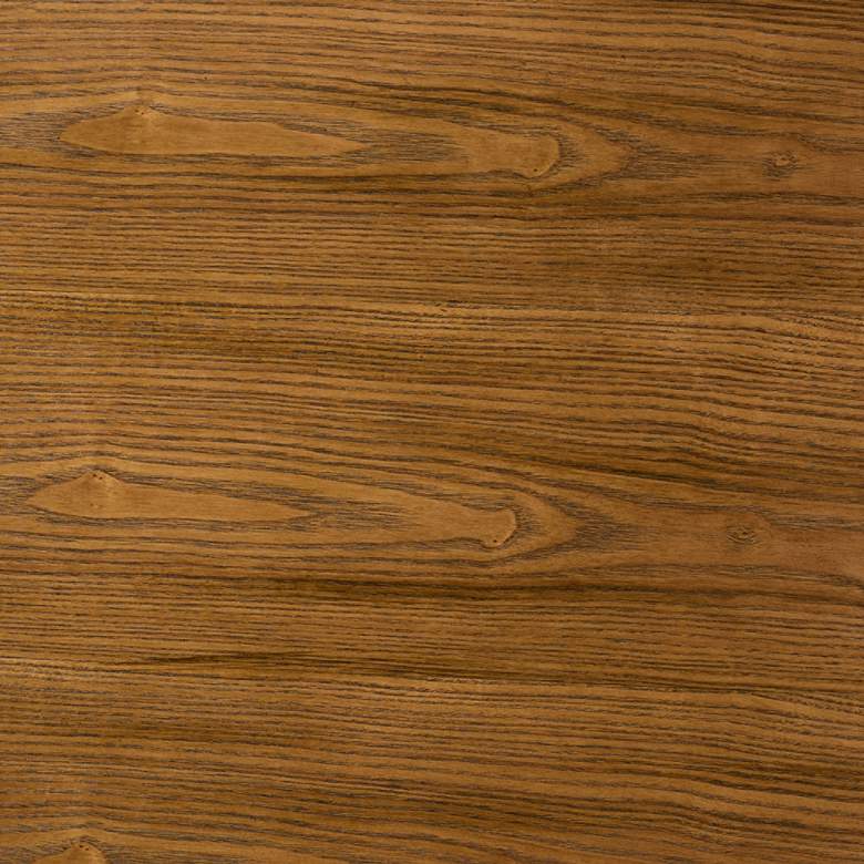 Baxton Studio Verdin 48&quot; Wide Wood and Dark Bronze Criss-Cross Desk more views