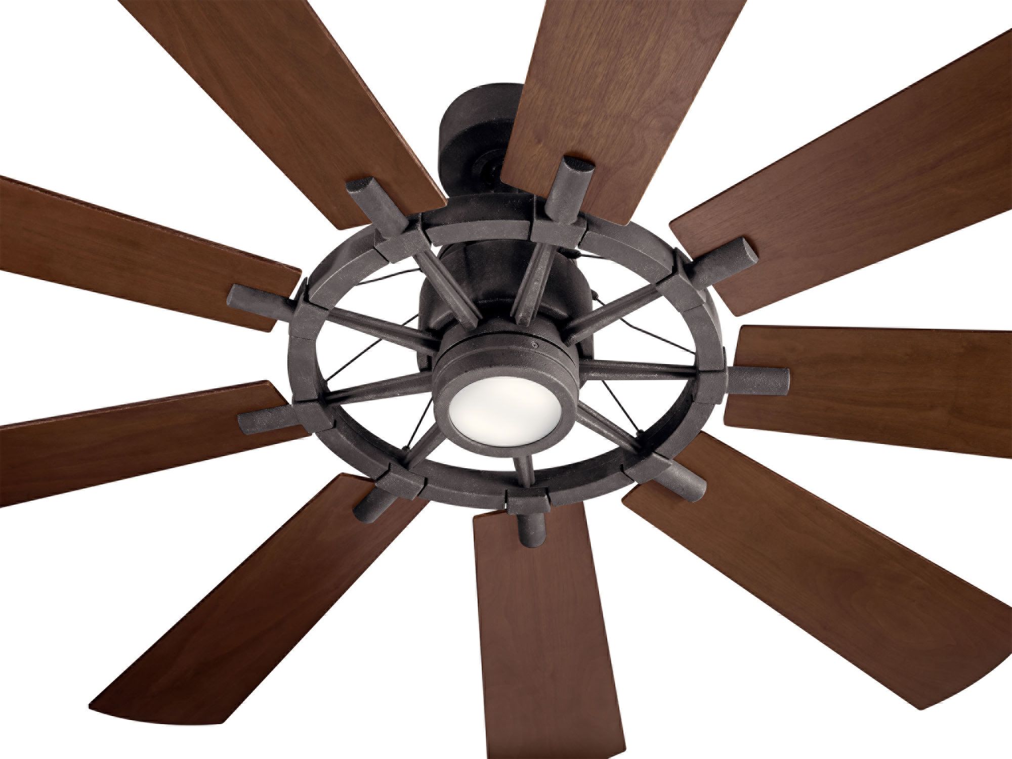 65" Kichler Gentry Weathered Zinc LED Ceiling Fan 65C55 Lamps Plus