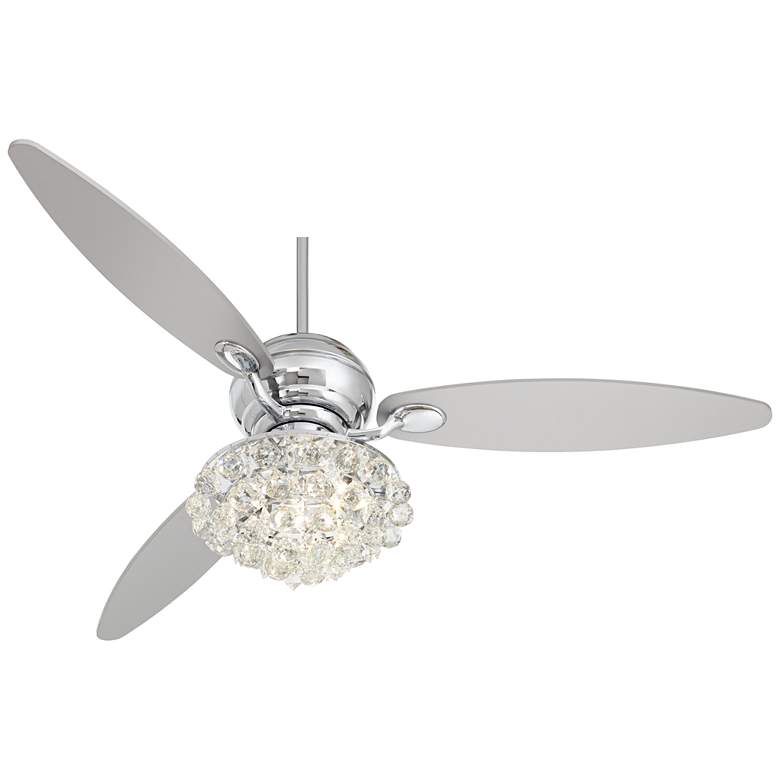 60&quot; Casa Spyder Polished Chrome and Crystal LED Ceiling Fan more views