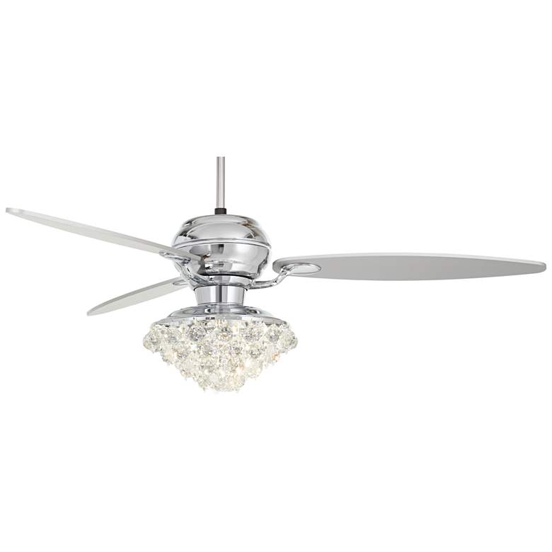 60&quot; Casa Spyder Polished Chrome and Crystal LED Ceiling Fan more views