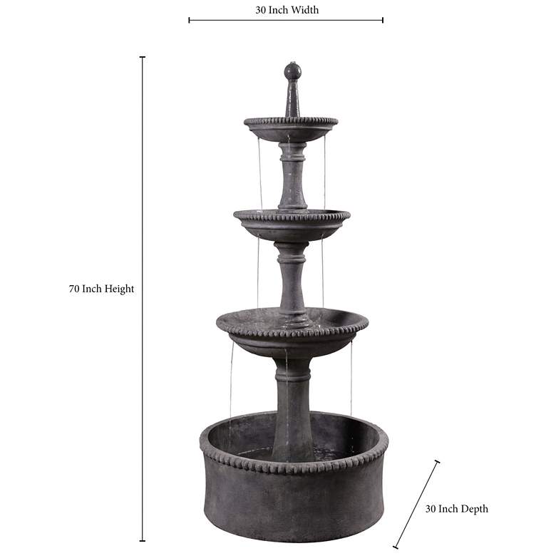Palace 70&quot; High Tiered Outdoor Courtyard Garden Fountain more views