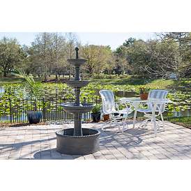 Palace 70&quot; High Tiered Outdoor Courtyard Garden Fountain more views
