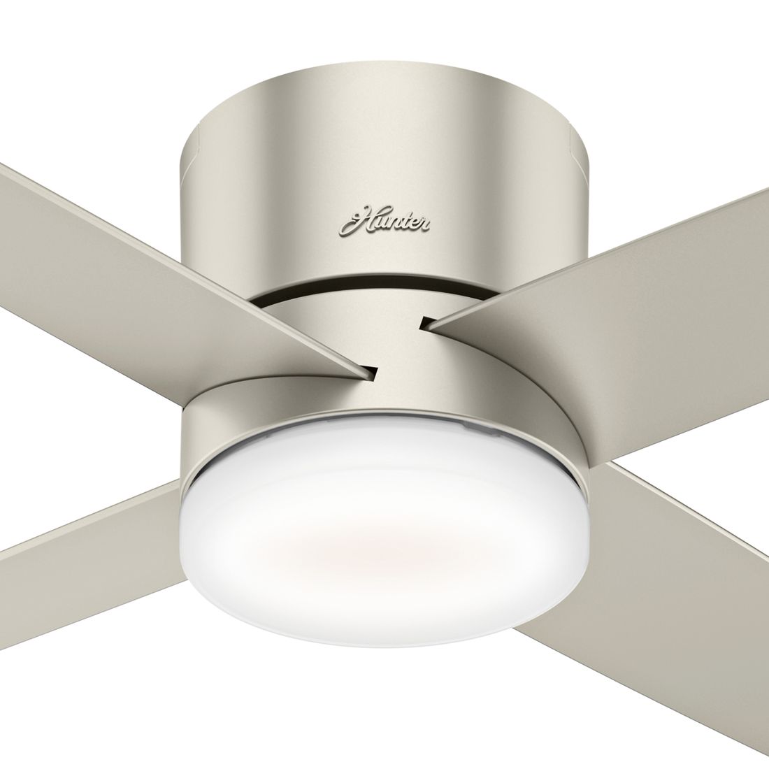 54" Hunter Advocate Matte Nickel LED Hugger Ceiling Fan 66J83
