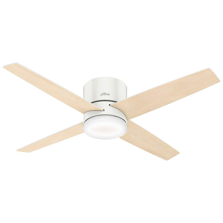Image 2 54" Hunter Advocate White Finish LED Hugger Ceiling Fan with Remote more views