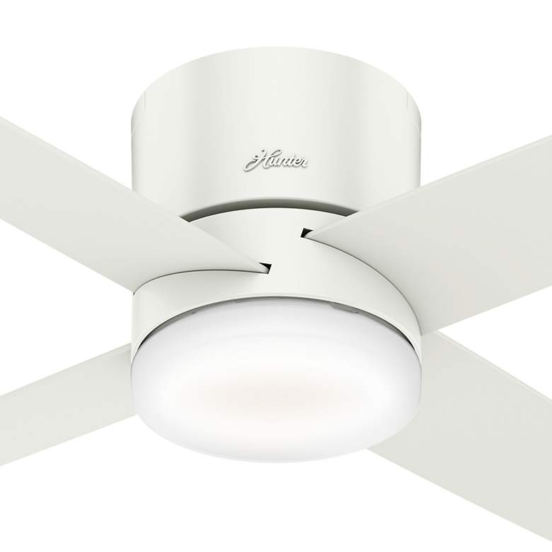 Image 3 54" Hunter Advocate White Finish LED Hugger Ceiling Fan with Remote more views