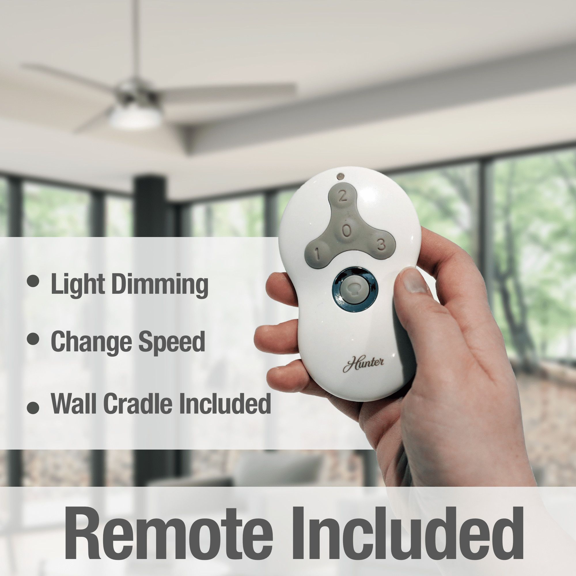 60" Hunter Sentinel Brushed Nickel LED Ceiling Fan ...