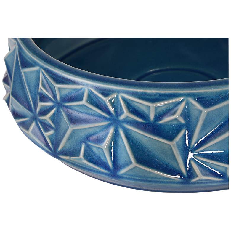 Telus 12 1/2&quot; Wide Light Blue Ceramic Bowl more views