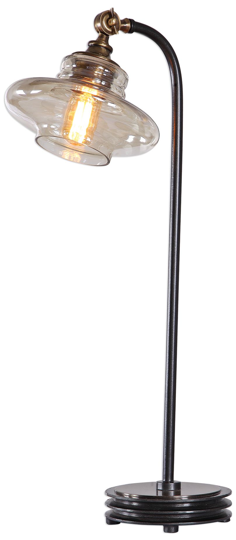 Uttermost Lyell Black Metal Arc Desk Lamp 66Y35 Lamps Plus
