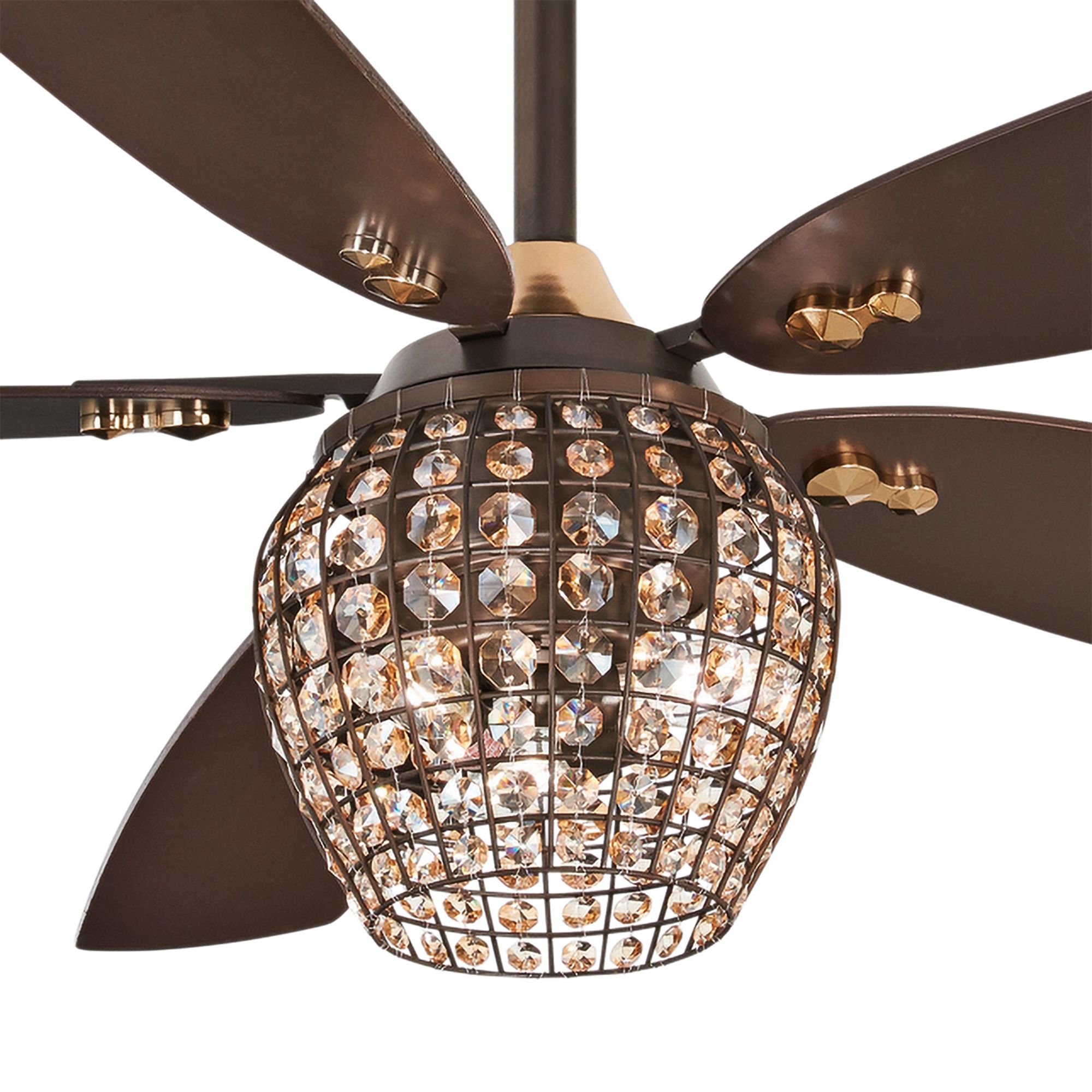 56" Minka Aire Bling Oil Rubbed Bronze LED Ceiling Fan 67K71 Lamps