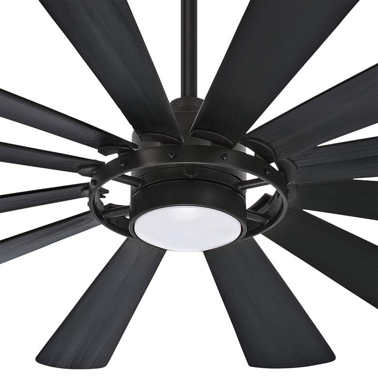 65&quot; Minka Aire Windmolen Textured Coal Smart Fan LED Wet Ceiling Fan more views