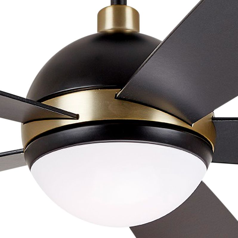 52 Emerson Astor Bbq Black And Satin Gold Led Ceiling Fan