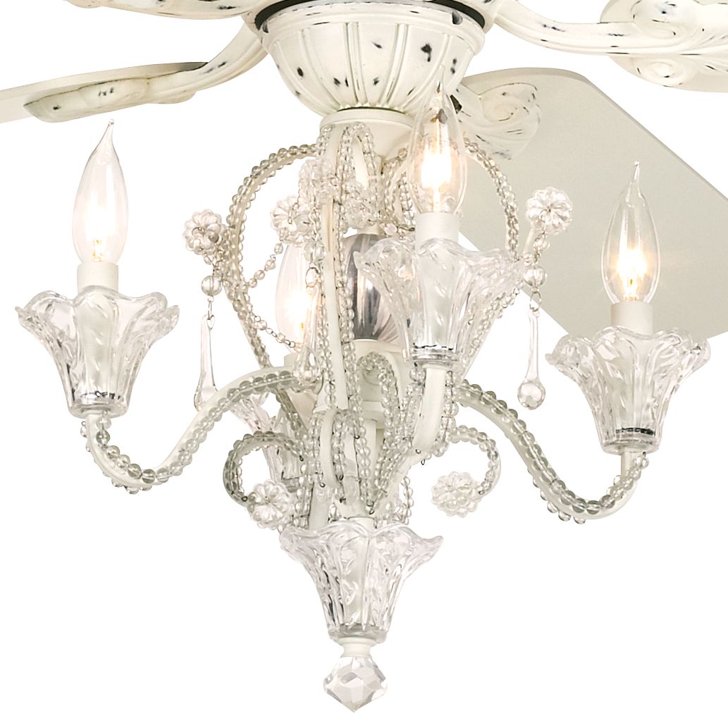 52 Casa Deville Rubbed White Led Ceiling Fan