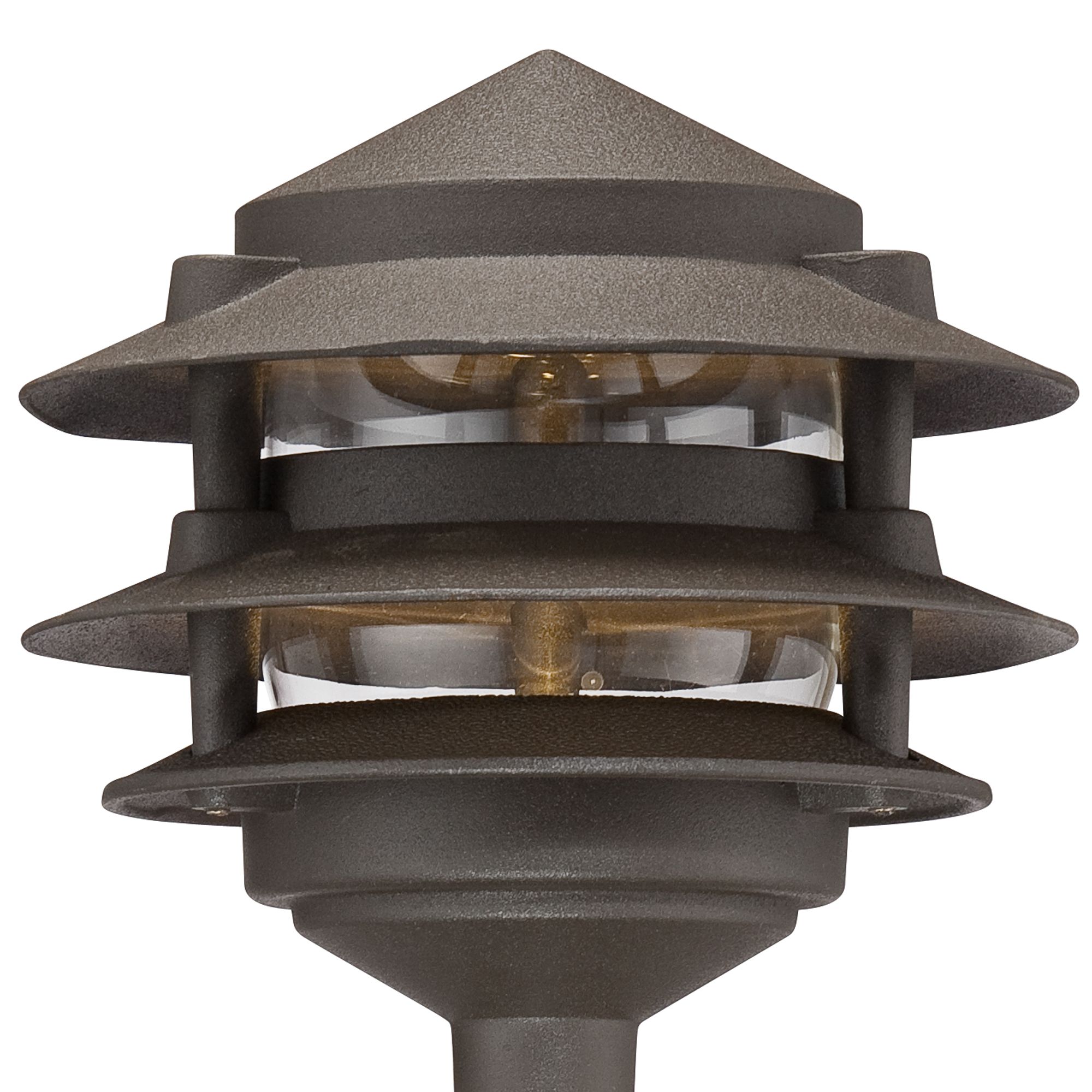 Pagoda Bronze 6Piece Modern LED Landscape Path Light Set 68C57