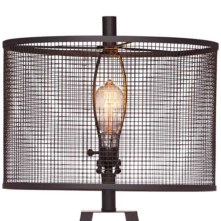 Bridwell Black Iron Cut Out Metal Shade, Wire Mesh Table Lamp Shade