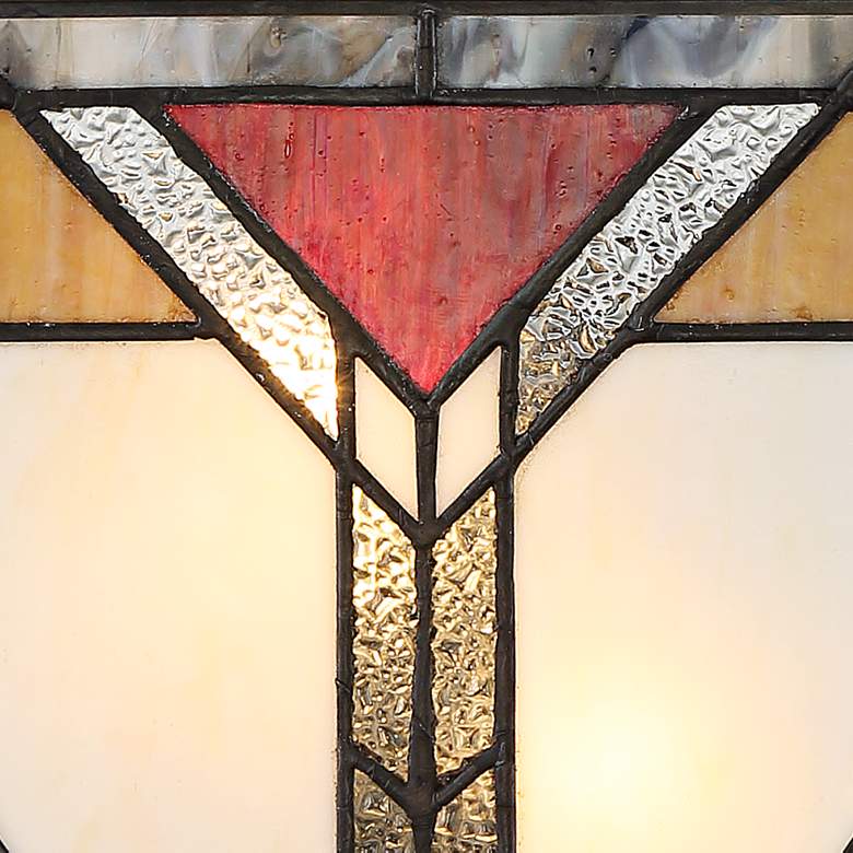 Darley 6 1/2&quot; High Art Deco Tiffany Style Wall Sconce more views