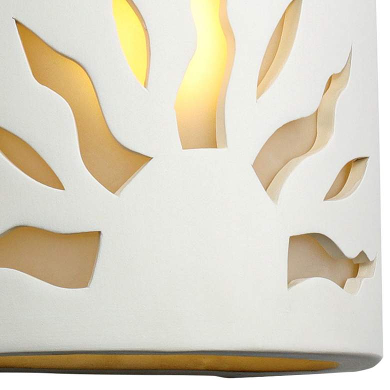 Asavva 13&quot;H Paintable White Bisque Sun Outdoor Wall Light more views