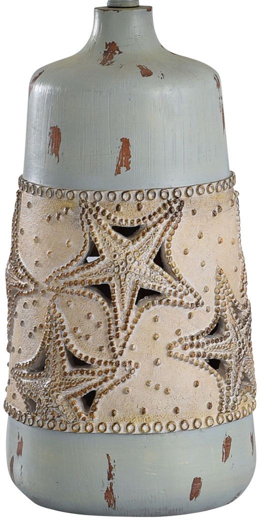 Staybridge Blue and Cream Seascape Table Lamp 69C30 Lamps Plus