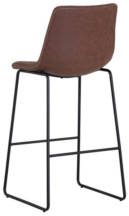 Cal 30" Brown Faux Leather Bar Stools Set of 2 69K04 Lamps Plus