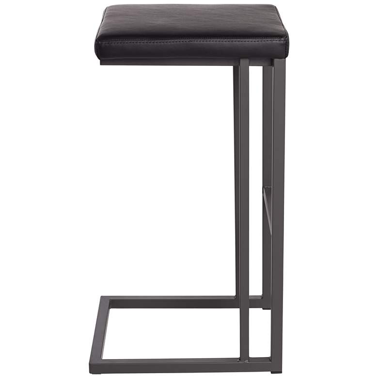 Boone 30&quot; Black Faux Leather Bar Stool Set of 2 more views