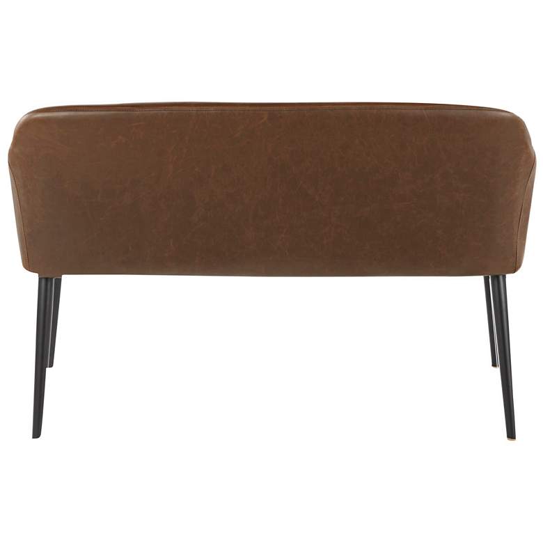 Image 3 Shelton Espresso Faux Leather 2-Seater Bench more views