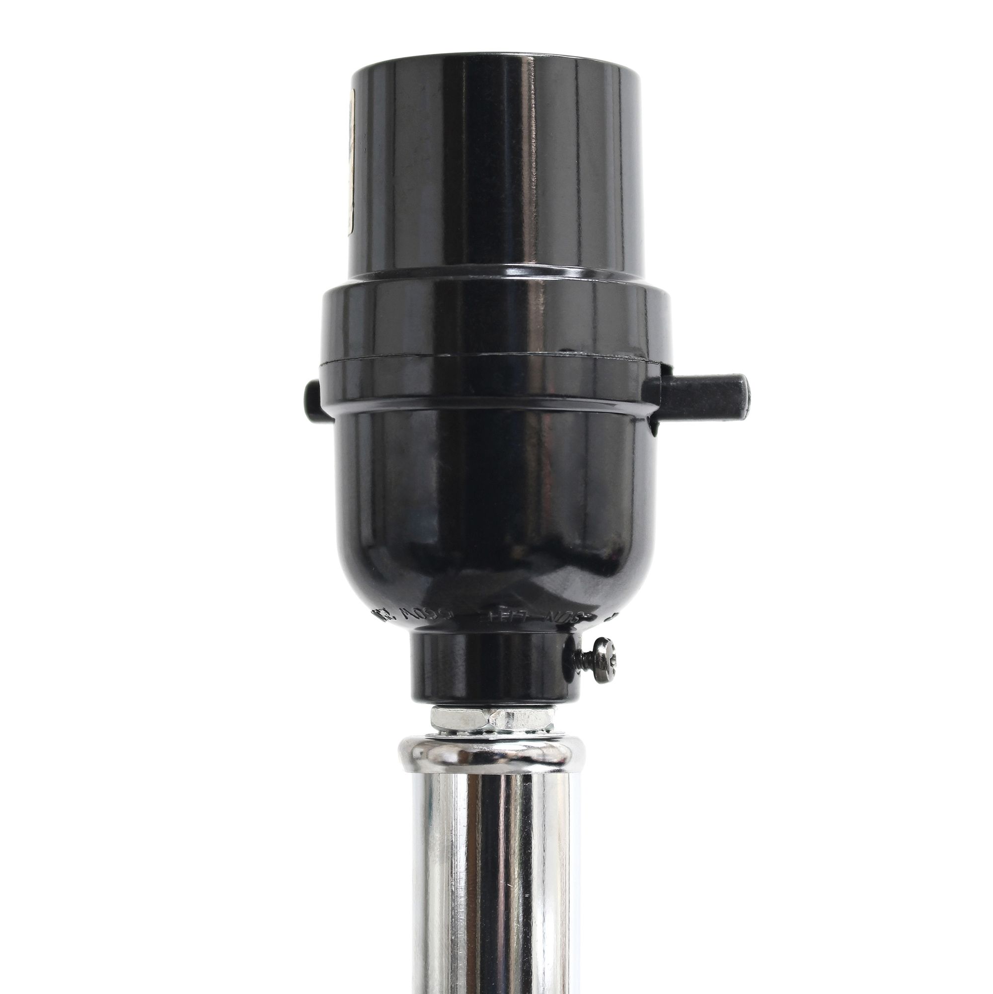 Elegant Designs Black Leather Accent Table Lamp with USB ...