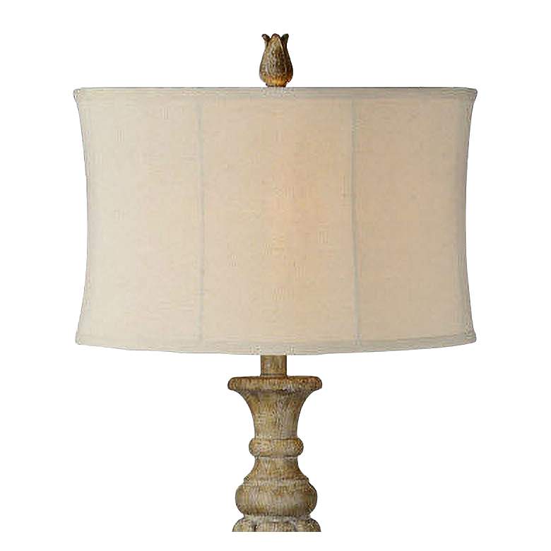 Image 3 Beatrice Weathered Wood Candlestick Floor Lamp more views