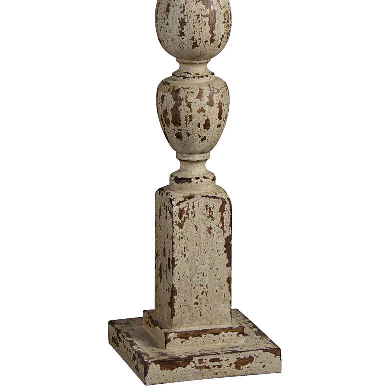 Image 4 Anderson Distressed Rustic White Column Farmhouse Floor Lamp more views
