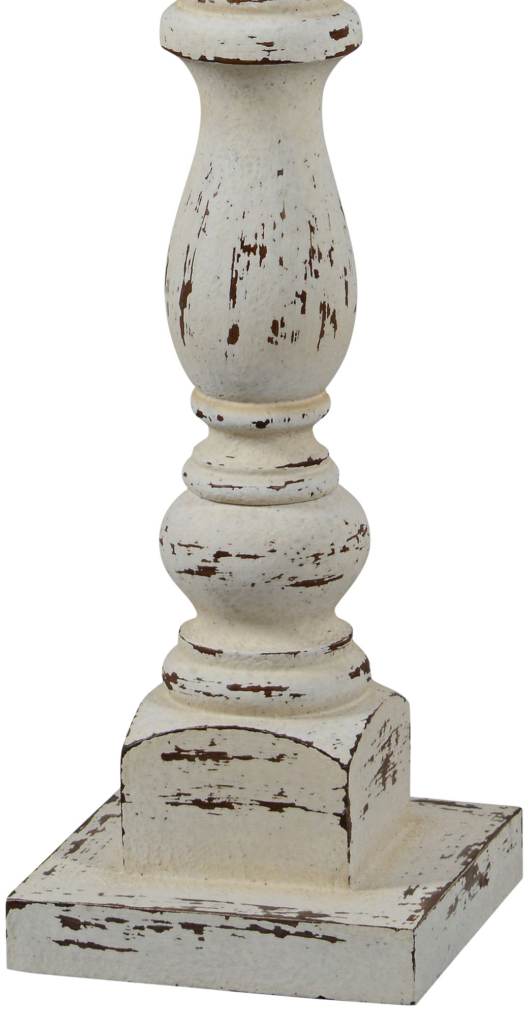 Anna Cottage Farmhouse Distressed White Column Floor Lamp 69Y01