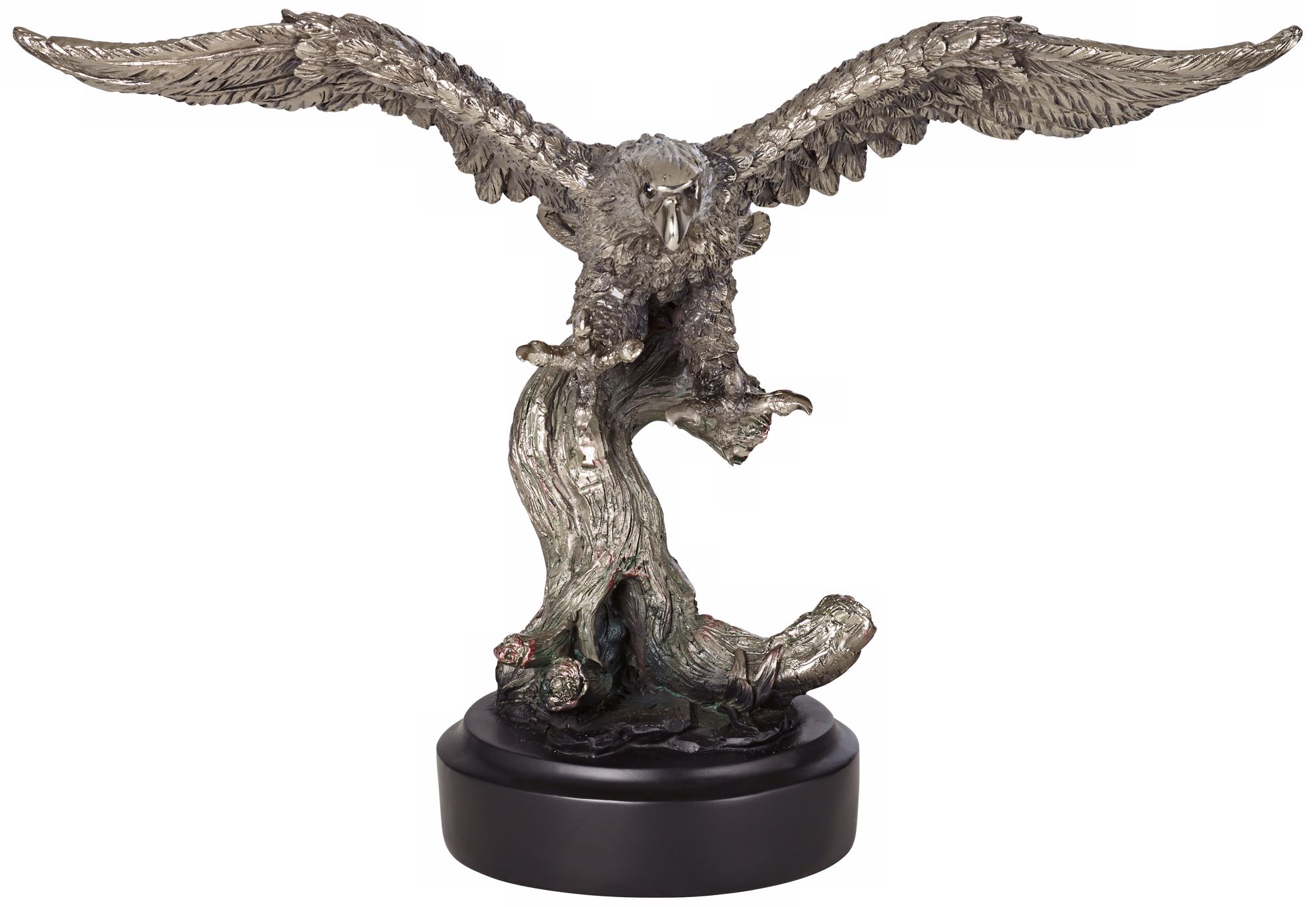 Splendor Pewter Winged Eagle 15" Wide Sculpture 6D456 Lamps Plus