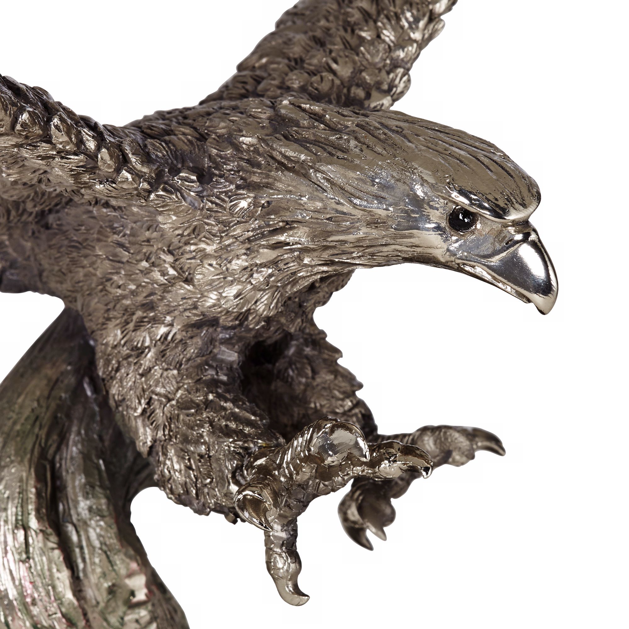 Splendor Pewter Winged Eagle 15" Wide Sculpture 6D456 Lamps Plus