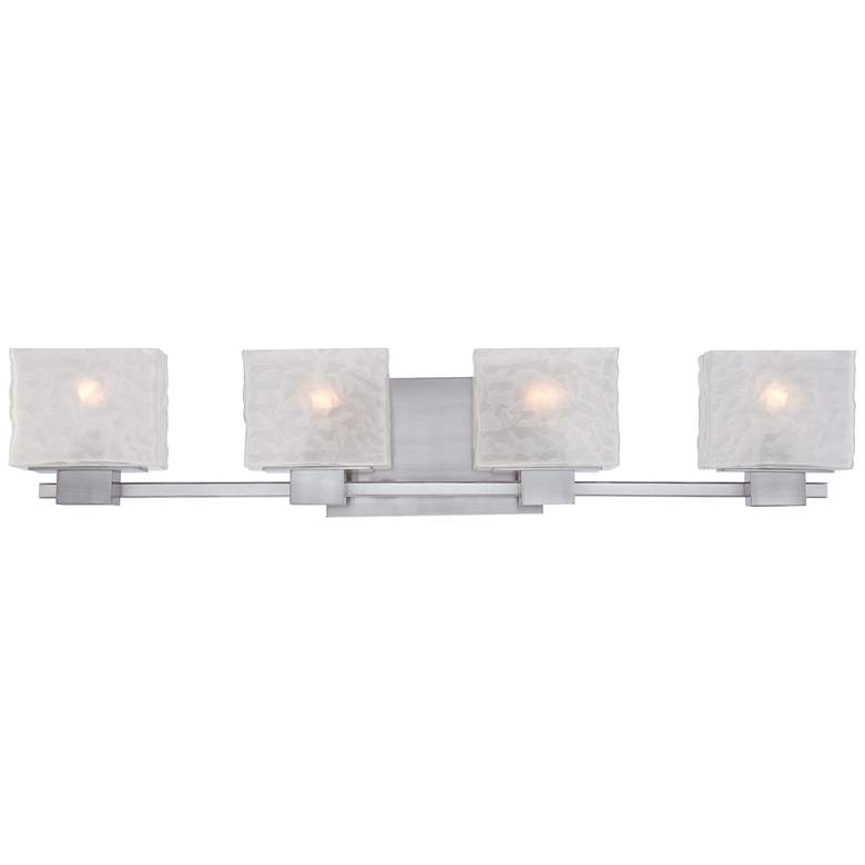 Quoizel Melody 33&quot; Wide Brush Nickel 4-Light Bath Fixture more views