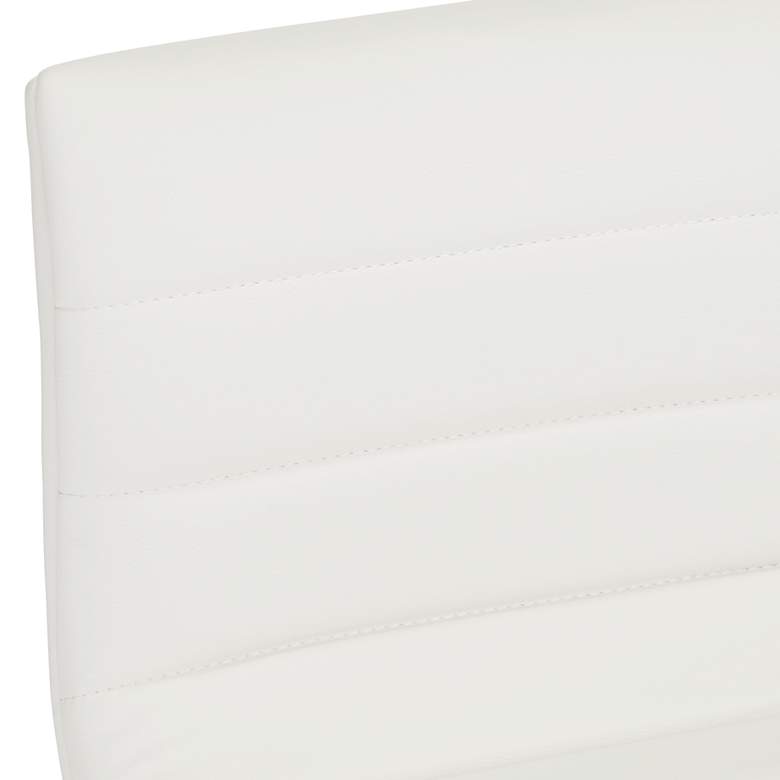Image 3 Motivo White Faux Leather Swivel Seat Adjustable Barstool more views