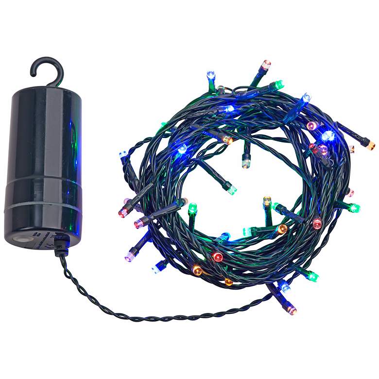 Image 2 Multicolor 17&#39; Battery Operated Timer LED String Lights more views