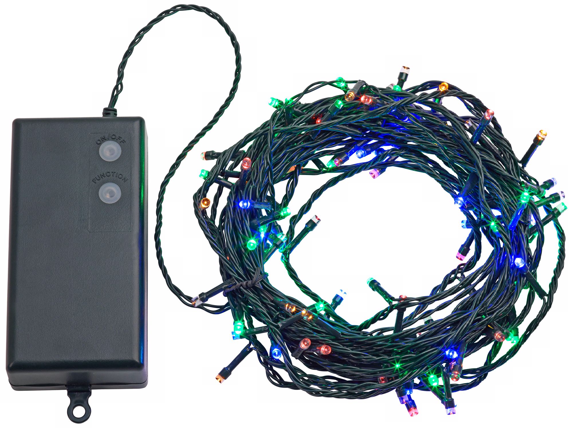 Multicolor 33'4" Battery Operated Timer LED String Lights 6R666 Lamps Plus