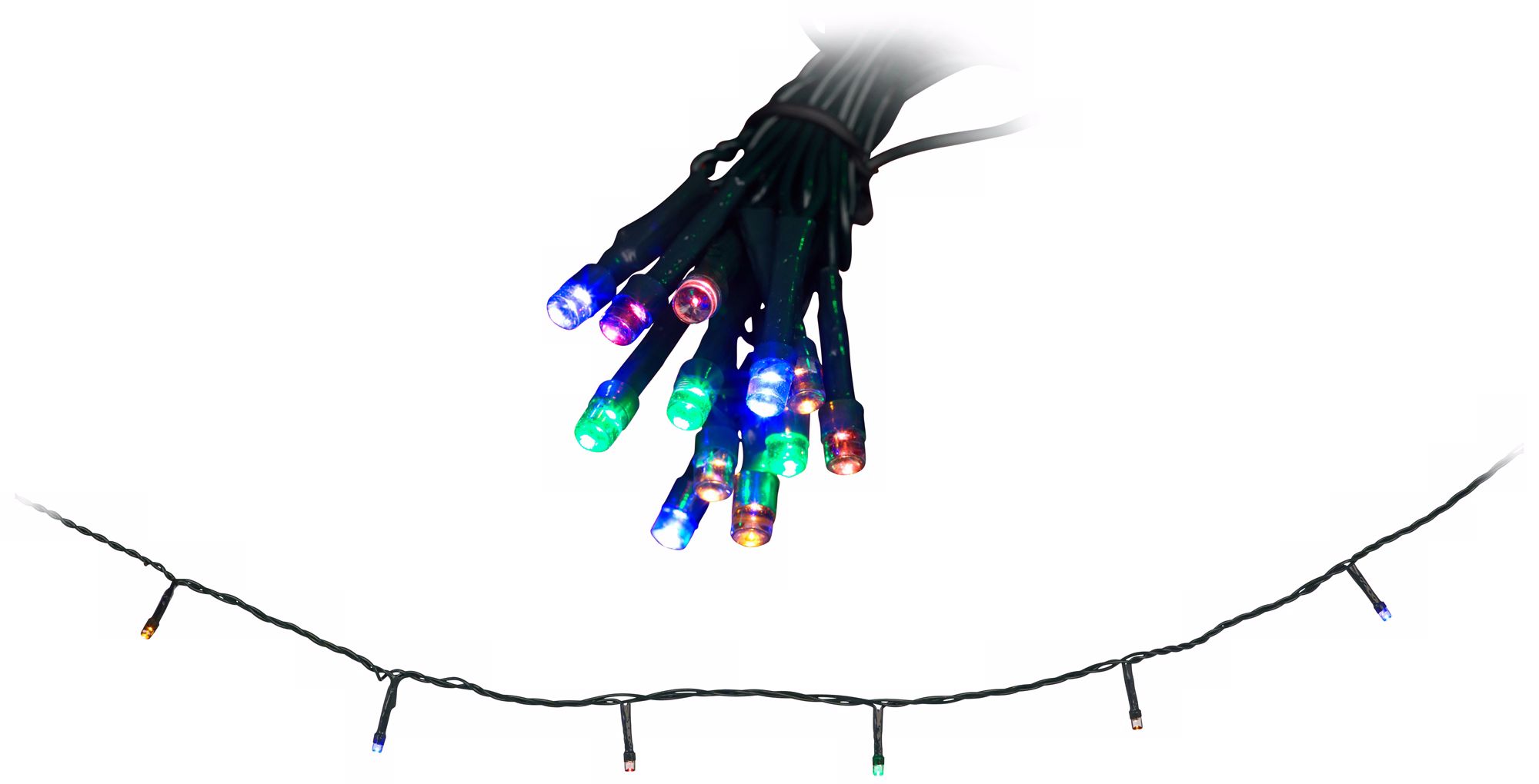 Multicolor 33'4" Battery Operated Timer LED String Lights 6R666 Lamps Plus