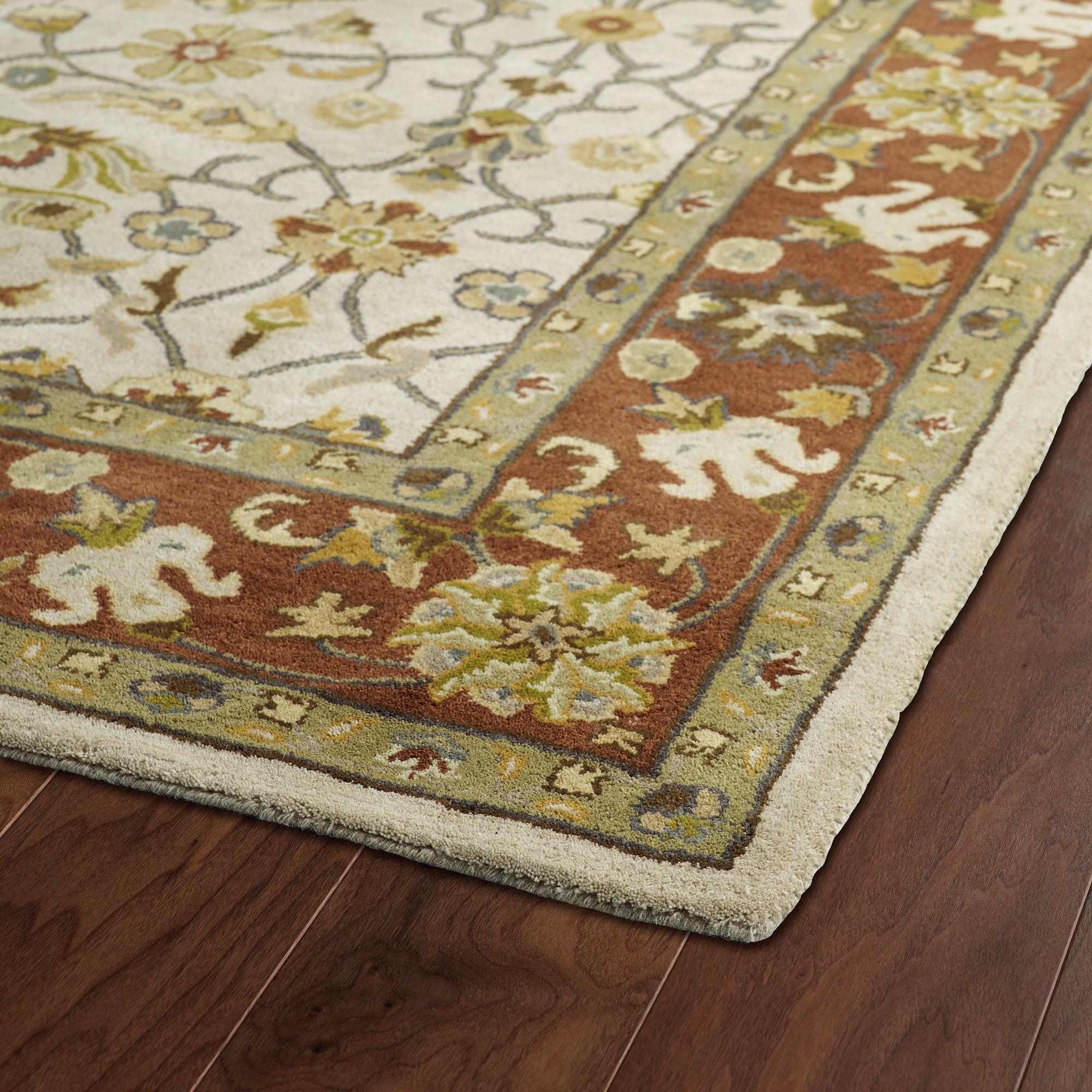 Kaleen Taj TAJ1501 Ivory Wool Area Rug 6T946 Lamps Plus