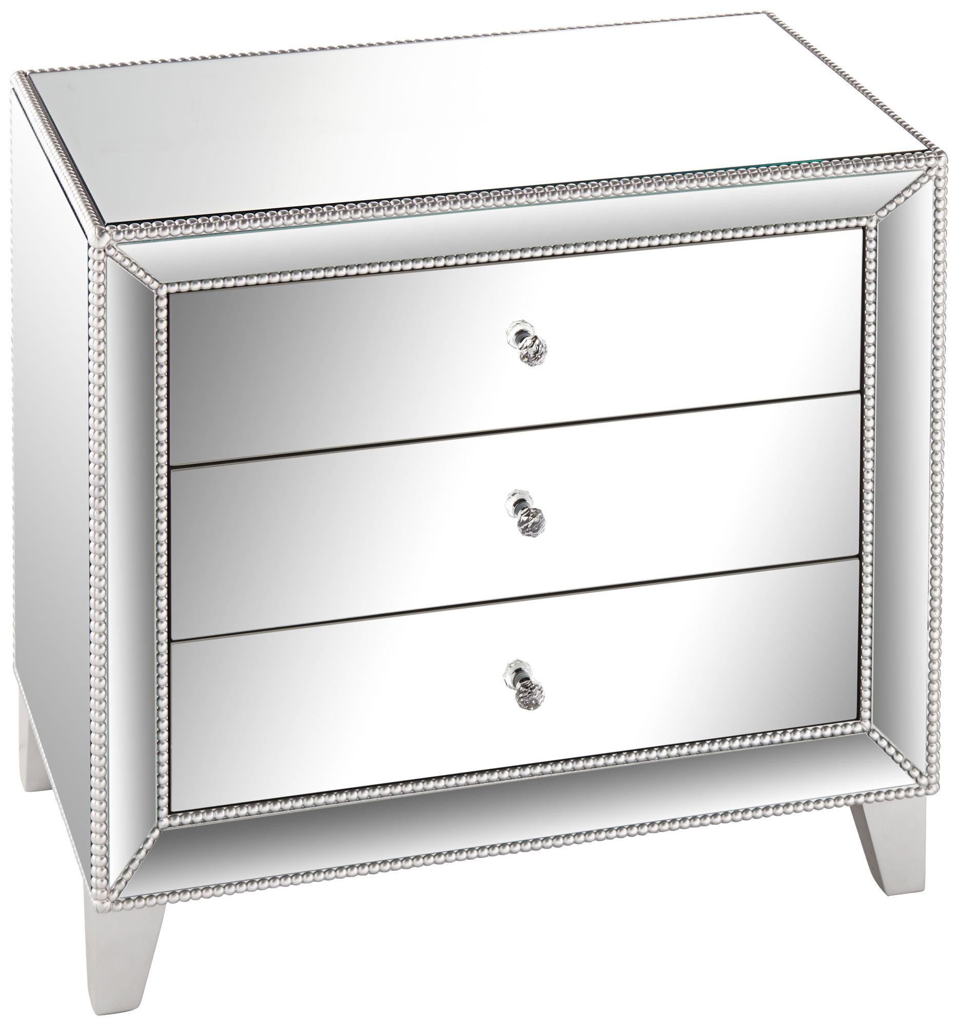 Liza 30 Wide Mirrored 3 Drawer Accent Table 6v395 Lamps Plus