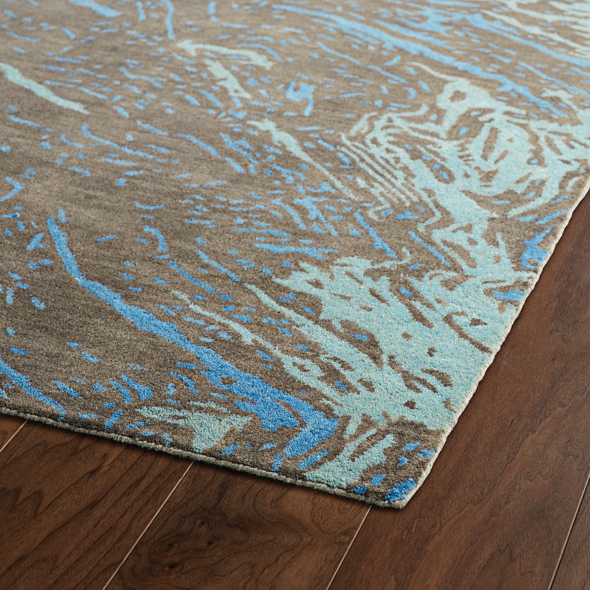 Kaleen Brushstrokes BRS0140 Brown Wool Area Rug 6Y308 Lamps Plus