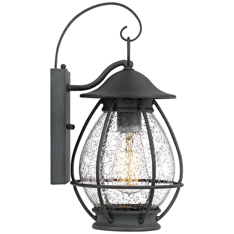 Quoizel Boston 14&quot; High Mottled Black Outdoor Wall Light more views