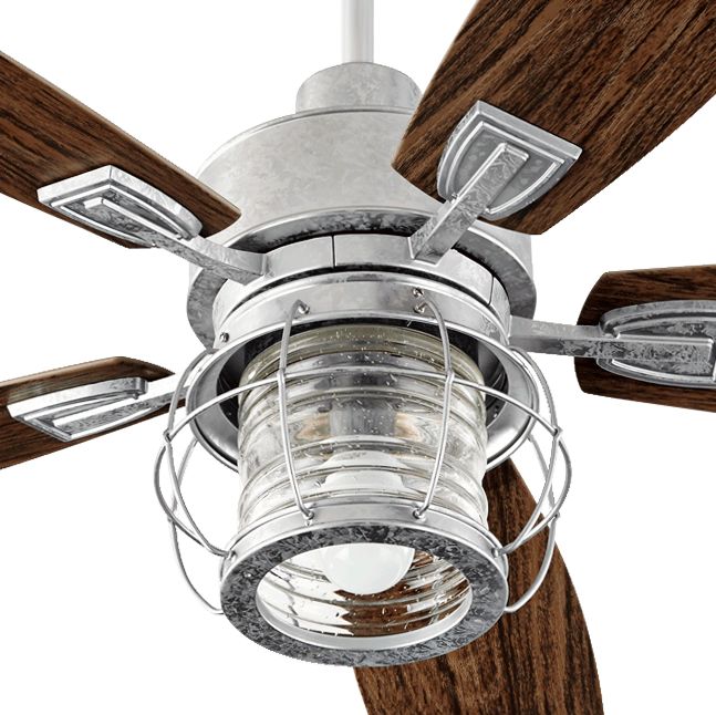 52" Quorum Galveston Galvanized Patio Ceiling Fan 70E06 Lamps Plus