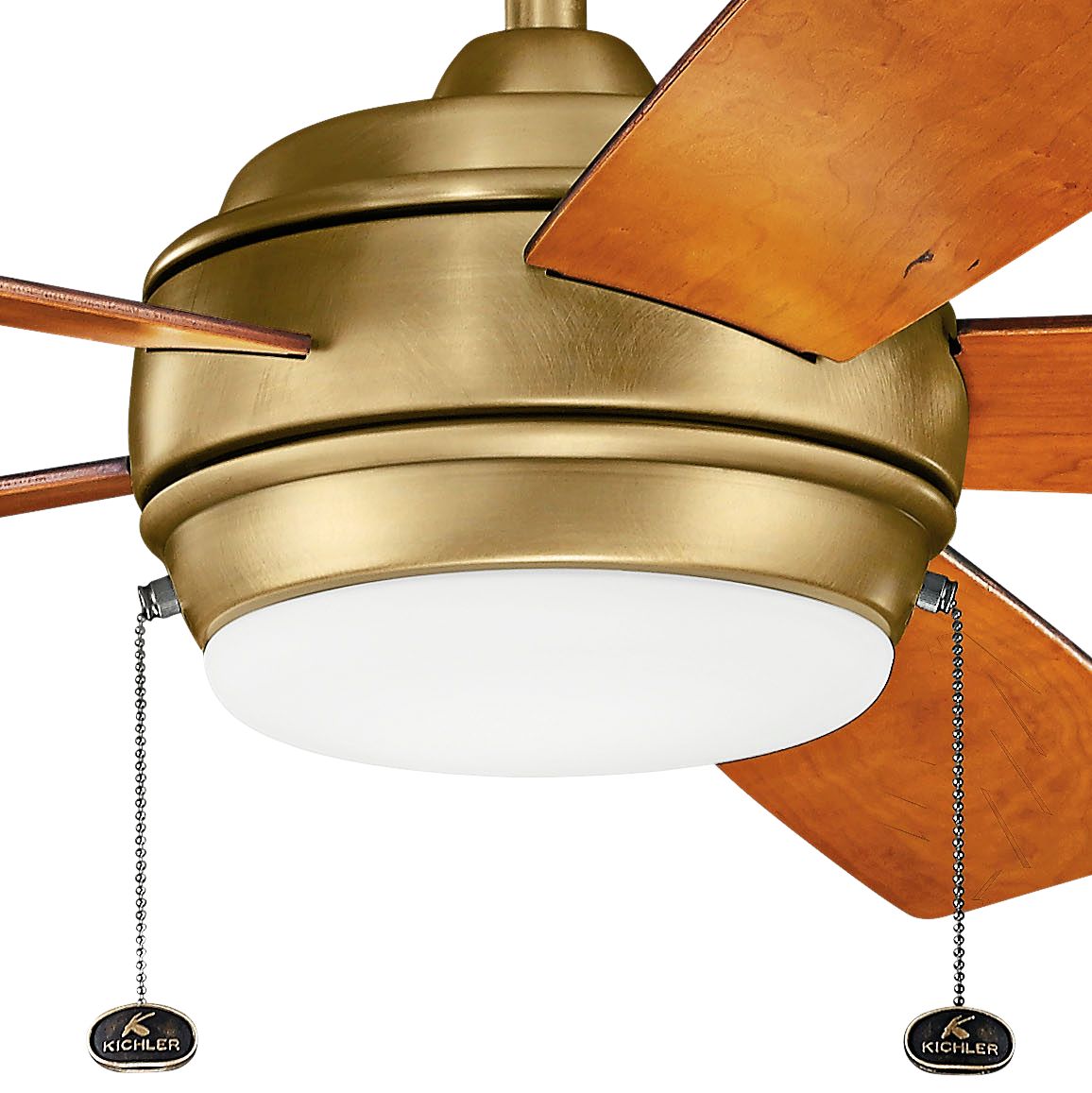 60" Kichler Starkk Natural Brass LED Ceiling Fan 70H06 Lamps Plus