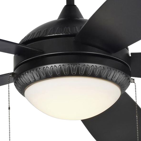 52 Monte Carlo Discus Ornate Matte Black Led Ceiling Fan 71d88