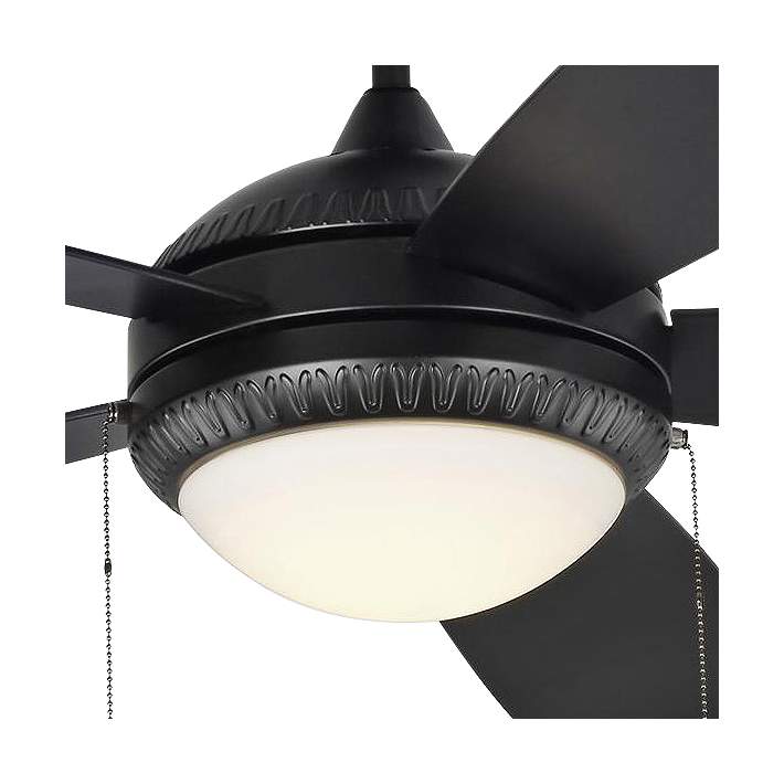 52 Monte Carlo Discus Ornate Matte Black Led Ceiling Fan 71d88