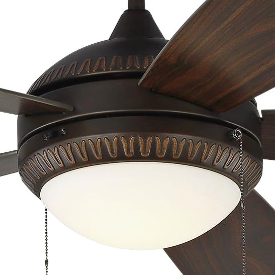 52" Monte Carlo Discus Ornate Roman Bronze LED Ceiling Fan 71D91